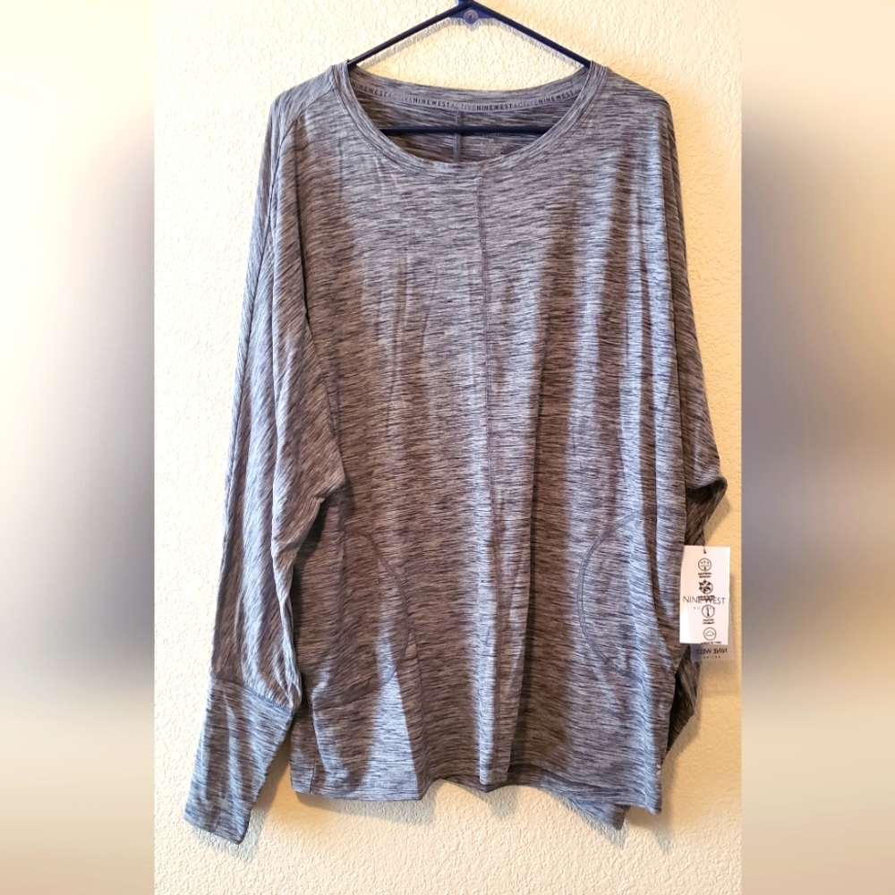Nine West Active Long Sleeve Shirt, Size 2x